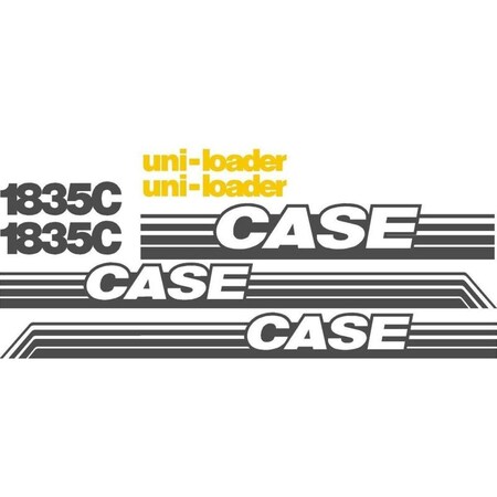 Aftermarket Whole Decal Set W/ Uni-Loader Decals Fits Case Skidsteer 1835C Ns CASE1835CNSDECALSET